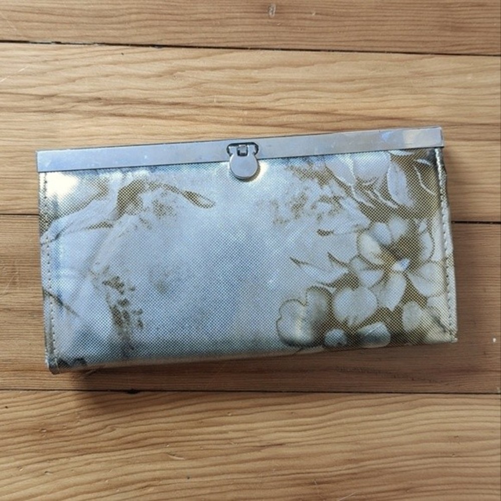 Gold Floral Clutch
